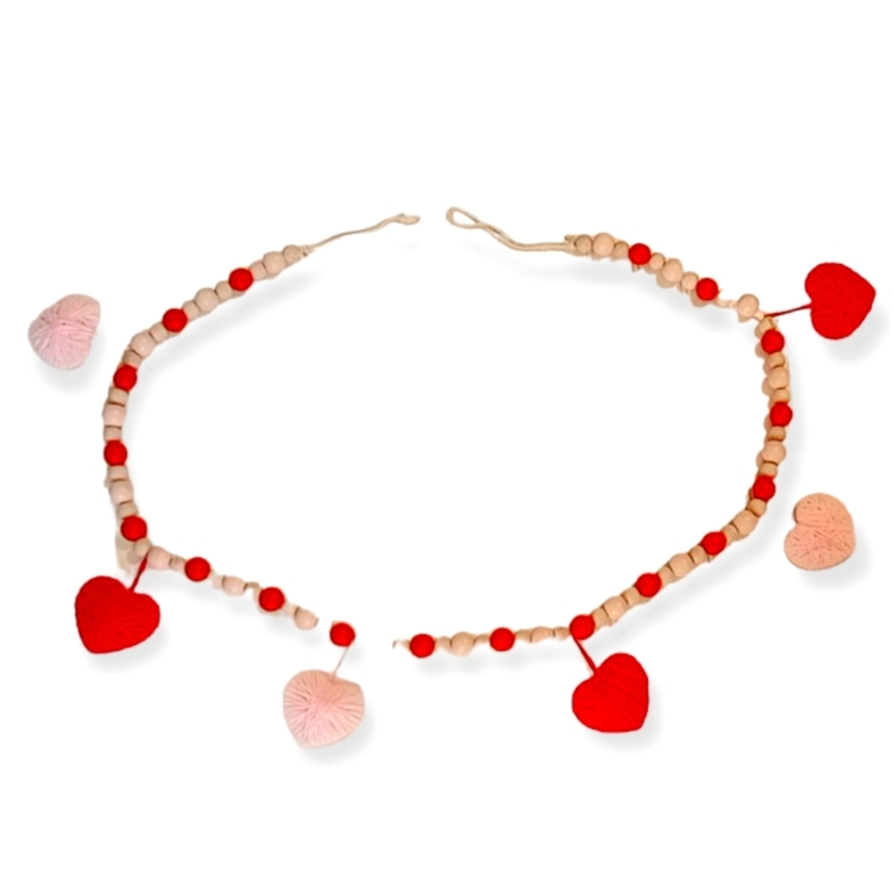Valentine's Day Jumbo Beads Jumbo Hearts Garland